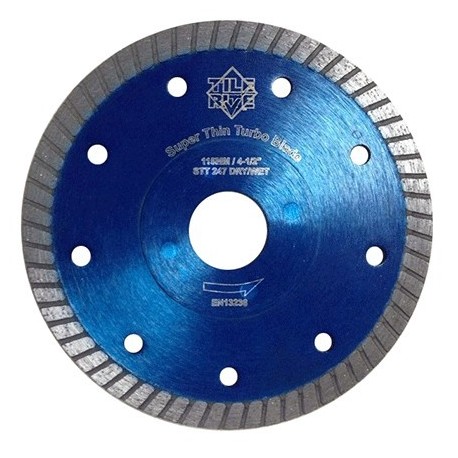  115mm x 22.23 (16mm) Super Thin Wet & Dry Turbo Angle Grinder Blade Cwmbran