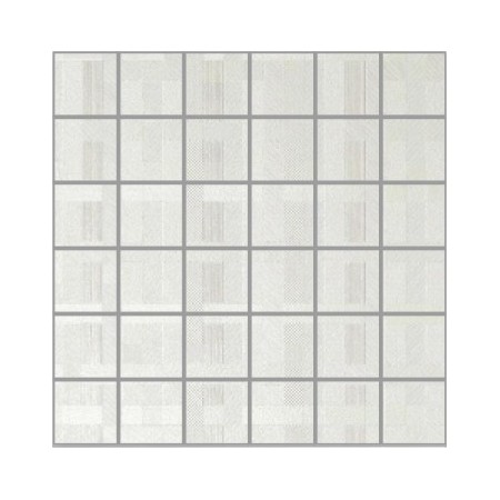 Perla Bianco Polished Porcelain Large Square Mosaics 30x30cm