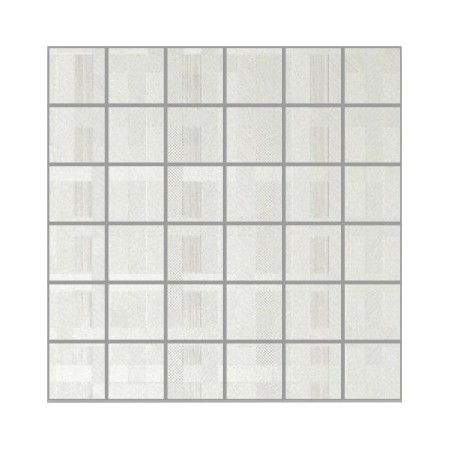 Perla Bianco Semi Polished Porcelain Large Square Mosaics 30x30