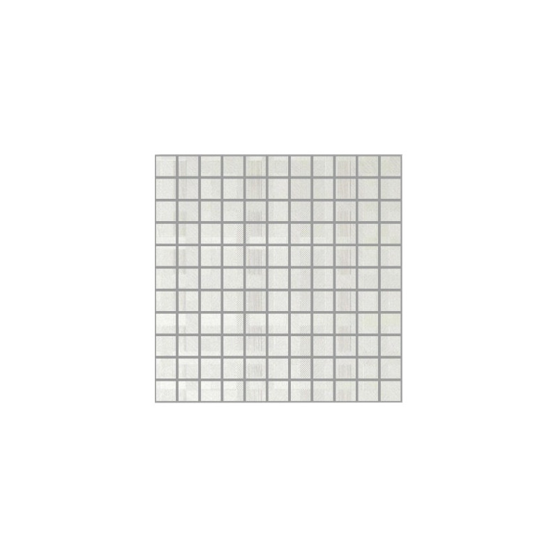 Perla Bianco Polished Porcelain Small Square Mosaics 30x30cm