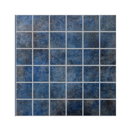 (119p) Ascas Blue Polished Porcelain Large Square Mosaic