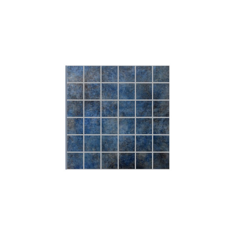 (119p) Ascas Blue Polished Porcelain Large Square Mosaic