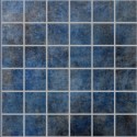 Ascas Blue Polished Porcelain Large Square Mosaic 30x30