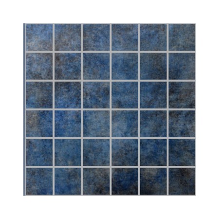 Ascas Blue Polished Porcelain Large Square Mosaic 30x30