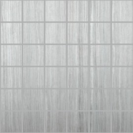 Silver-Grey Travertine Polished Porcelain Large Square Mosaic 30x30 Silver-Grey Travertine Polished Porcelain