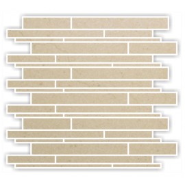 Crema Marfil Polished Porcelain Mosaics Linear 30x30