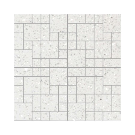 Off- White Mirror Fleck Quartz Mosaics Random