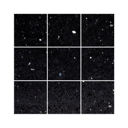 (OHQ) Black Mirror Fleck Quartz 10x10 Mosaic