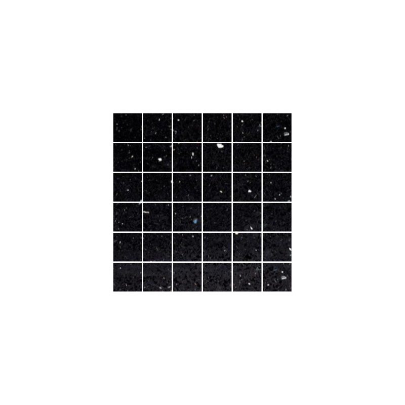 Black Mirror Fleck Quartz Mosaics Large Square