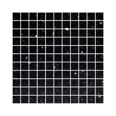 Black Mirror Fleck Quartz Mosaics Small Square