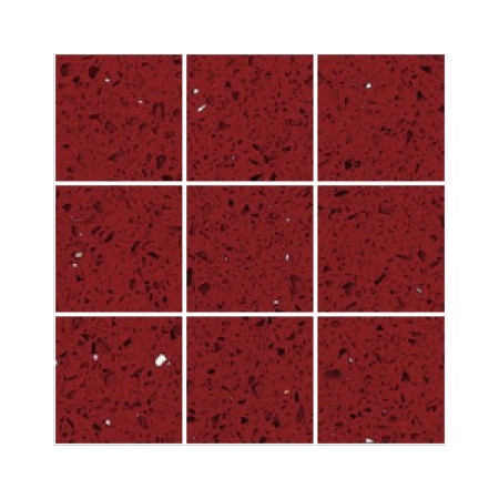 (OHQ) Ruby Red Mirror Fleck Quartz 10x10 Mosaic