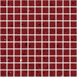 Ruby Red Mirror Fleck Quartz Mosaics Small Square