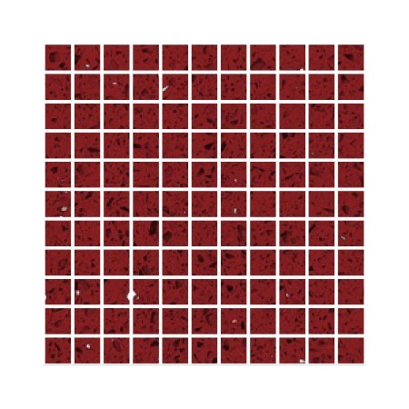 Ruby Red Mirror Fleck Quartz Mosaics Small Square