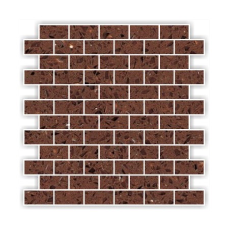 Brown Mirror Fleck Quartz Mosaics Brick