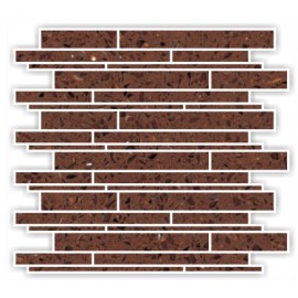 Brown Mirror Fleck Quartz Mosaics Liner