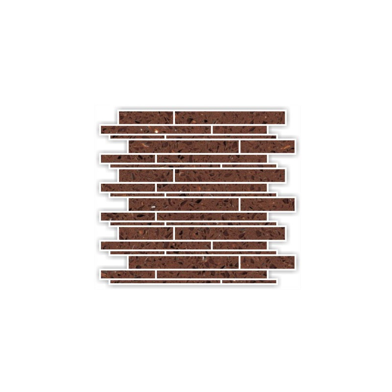 Brown  Mirror Fleck Quartz Mosaics Liner