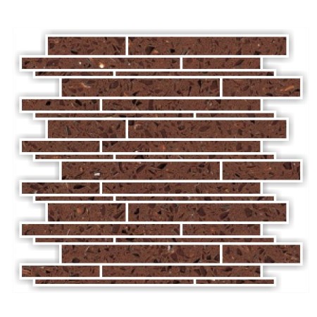 Brown  Mirror Fleck Quartz Mosaics Liner