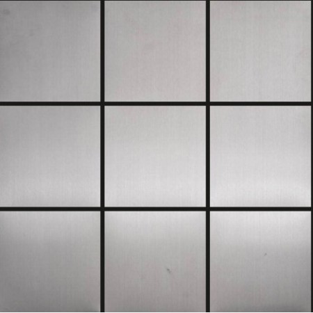 Brushed 10x10cm Stainless Steel Mosaics