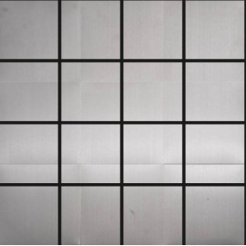 (OHSS-7.5x7.5M) Brushed Stainless Steel Mosaic 