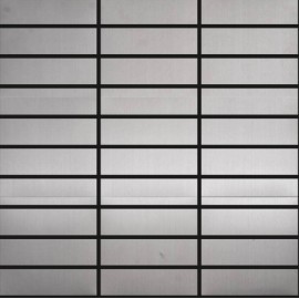 Brushed Stainless Steel Mosaic Rectangular 