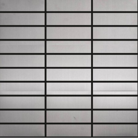 Brushed Stainless Steel Mosaic Rectangular  