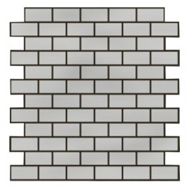 Brushed Stainless Steel Mosaic Brick