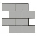 (OHSS-7.5X15M) Brushed Stainless Steel Mosaic Brick