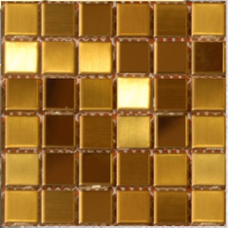 (OHSS-M-LSG) Gold Stainless Steel Mosaic Large Square