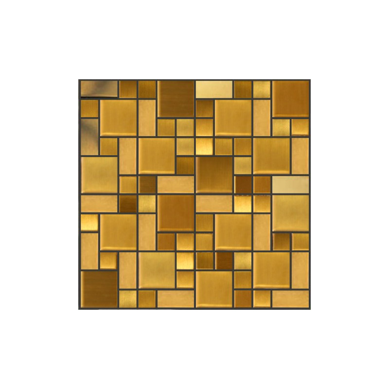 Gold Stainless Steel Mosaic Random