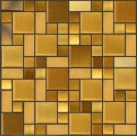 (OHSS-M-RG) Gold Stainless Steel Mosaic Random