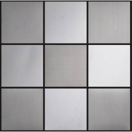 (OHSS-M-10X10B) Blended Stainless Steel Mosaic