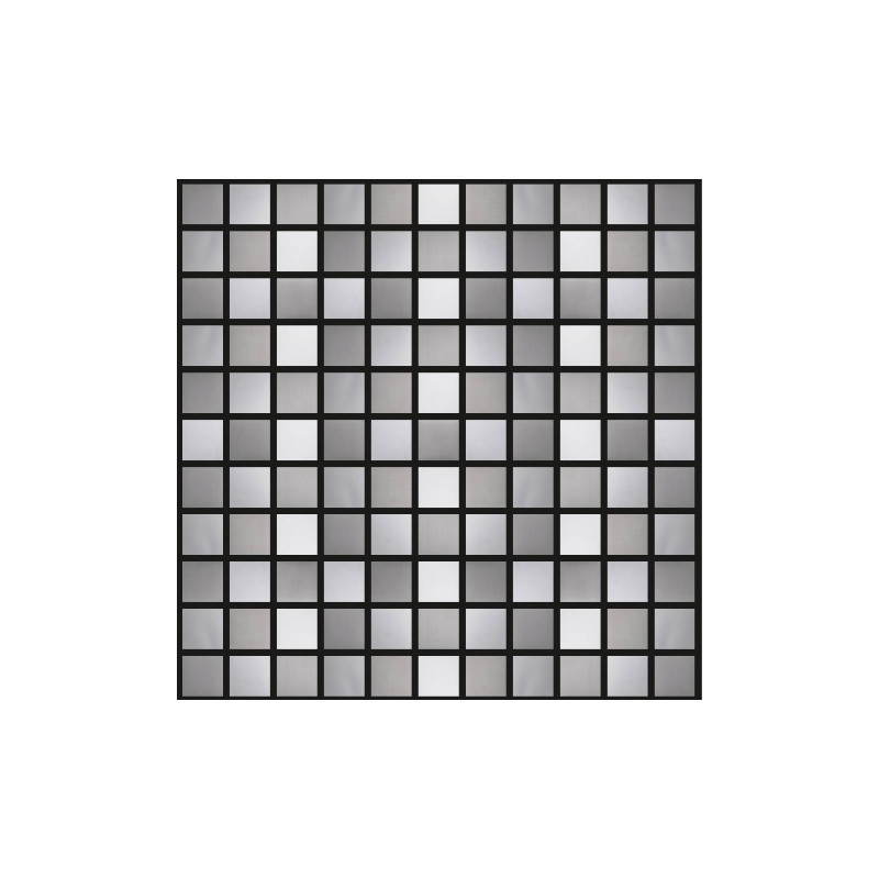 Blended Polished/Brushed Stainless Steel Small SquareMosaics