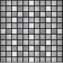 Blended Polished/Brushed Silver Stainless Steel Small Square Mosaics 30x30cm
