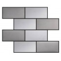 (OHSS-M-7.5X15B) Blended Stainless Steel Mosaic Brick