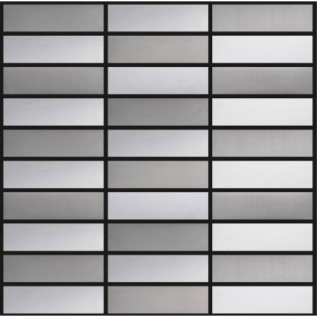 Blended Stainless Steel Mosaic Rectangular