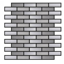 Blended Stainless Steel Mosaic Brick