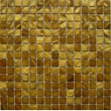 Brown/Gold Small Square Shell Mosaic 32.5x32.5cm