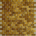 (OHSH-02R) Brown/Gold Shell Mosaic Rectangular 