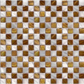 Cream & Brown Mixed Shell Mosaic