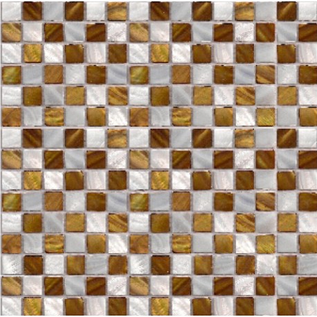 Cream & Brown Mixed Shell Mosaic