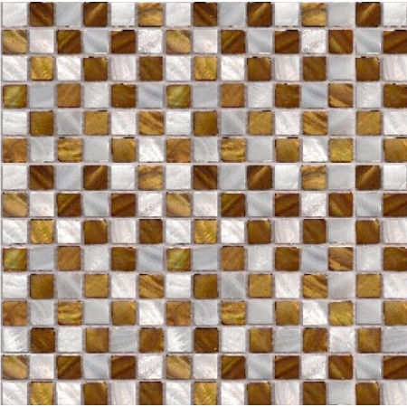 (OHSH-03) Cream & Brown Mixed Shell Mosaic