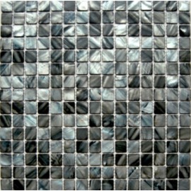 Blue/Grey/Brown Mixed Small Square Shell Mosaic 32.5x.32.5cm