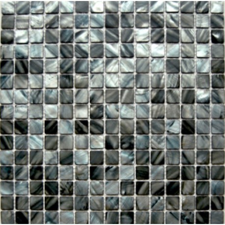 Blue/Grey & Brown Mixed Shell Mosaic