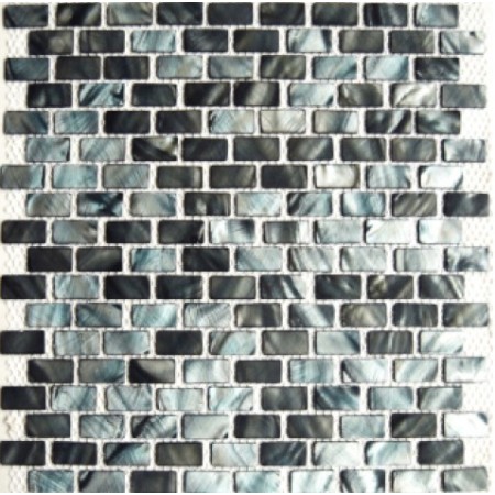 (OHSH-04R) Blue/Grey & Brown Mixed Shell Mosaic Rectangular