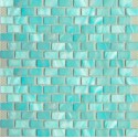 Aqua Blue Shell Mosaic Rectangular