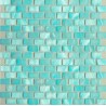 Aqua Blue Shell Mosaic Rectangular