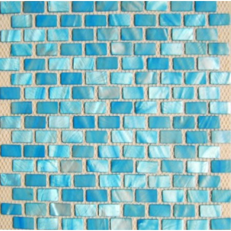 (OHSH-07R) Light Blue Shell Mosaic Rectangular 