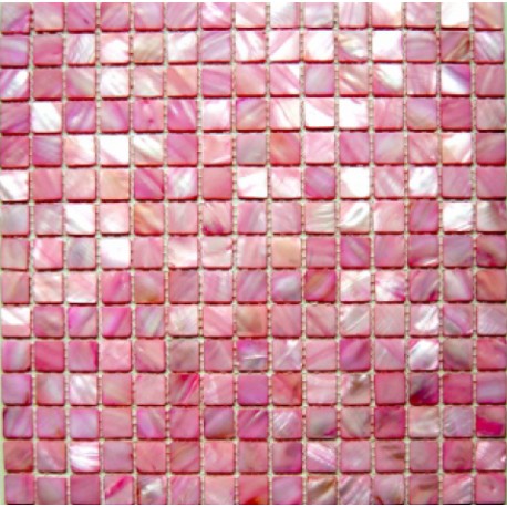 Pink Small Square Shell Mosaic
