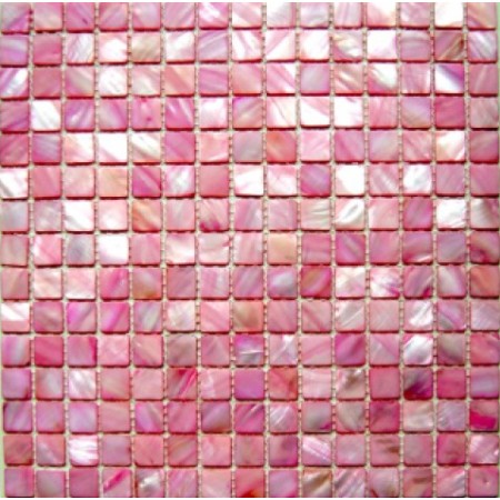 Pink Small Square Shell Mosaic