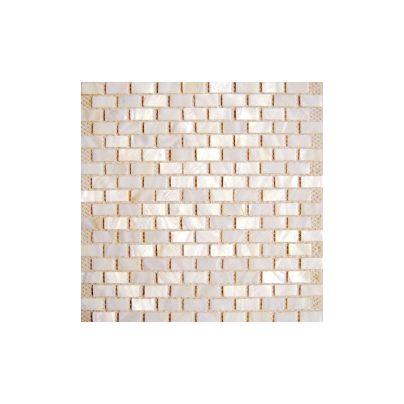 Cream Shell  Mosaic Rectangular